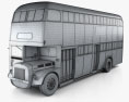 Daimler E Double-Decker Bus 1965 3d model wire render