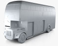 Daimler E 二階建てバス 1965 3Dモデル clay render