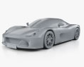 Dallara Stradale 2020 3d model clay render