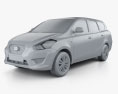 Datsun GO plus 2017 3d model clay render