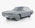 Datsun 280C セダン 1979 3Dモデル clay render