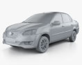Datsun on-Do 2017 3d model clay render