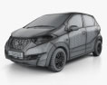 Datsun Redi GO 2019 3D模型 wire render