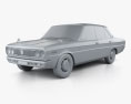 Datsun 2300 Super Six 1969 3D-Modell clay render