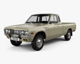 Datsun 620 King Cab with HQ interior and engine 1977 3D model