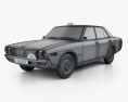 Datsun 220C タクシー 1971 3Dモデル wire render