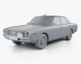 Datsun 220C タクシー 1971 3Dモデル clay render