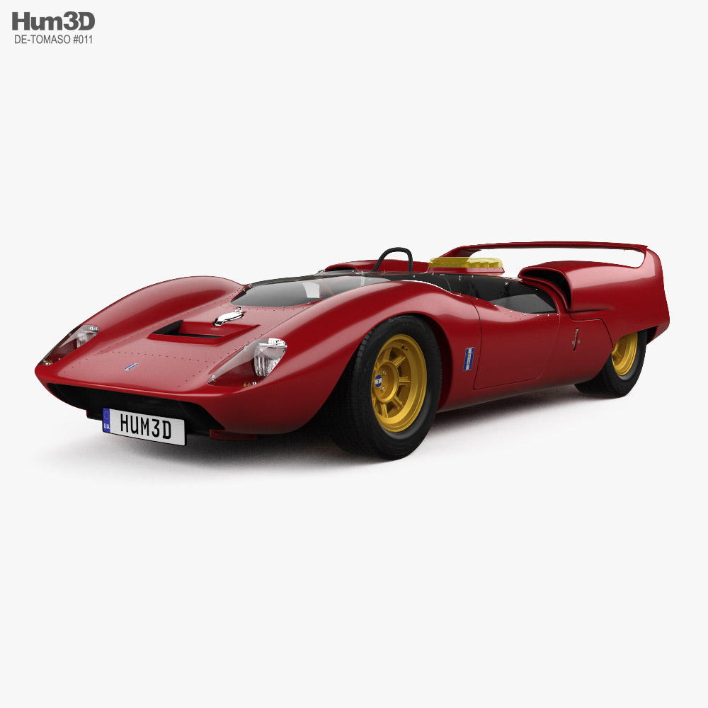 De Tomaso P70 with HQ interior and engine 1965 3D model