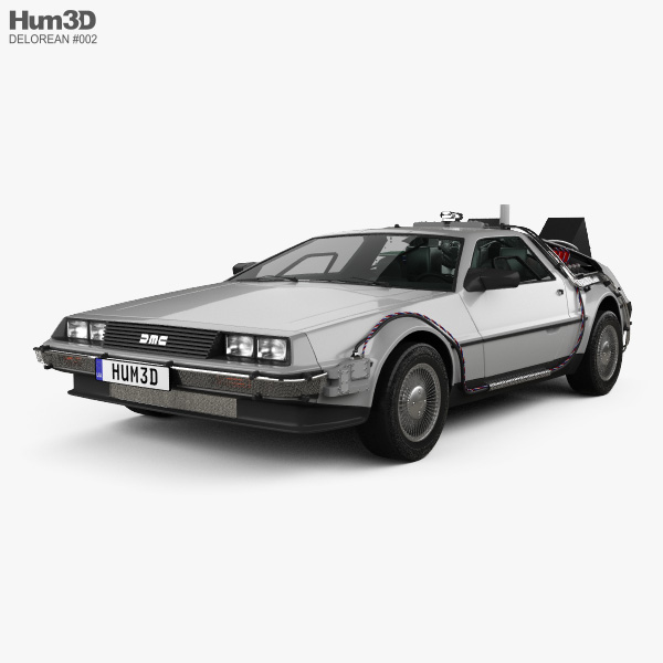 Back to the Future DeLorean car Modelo 3D