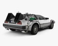 Back to the Future DeLorean car Modelo 3D vista trasera