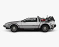 Back to the Future DeLorean car Modello 3D vista laterale