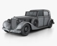 Delage D8 100 coupe Chauffeur par Franay 1936 3d model wire render