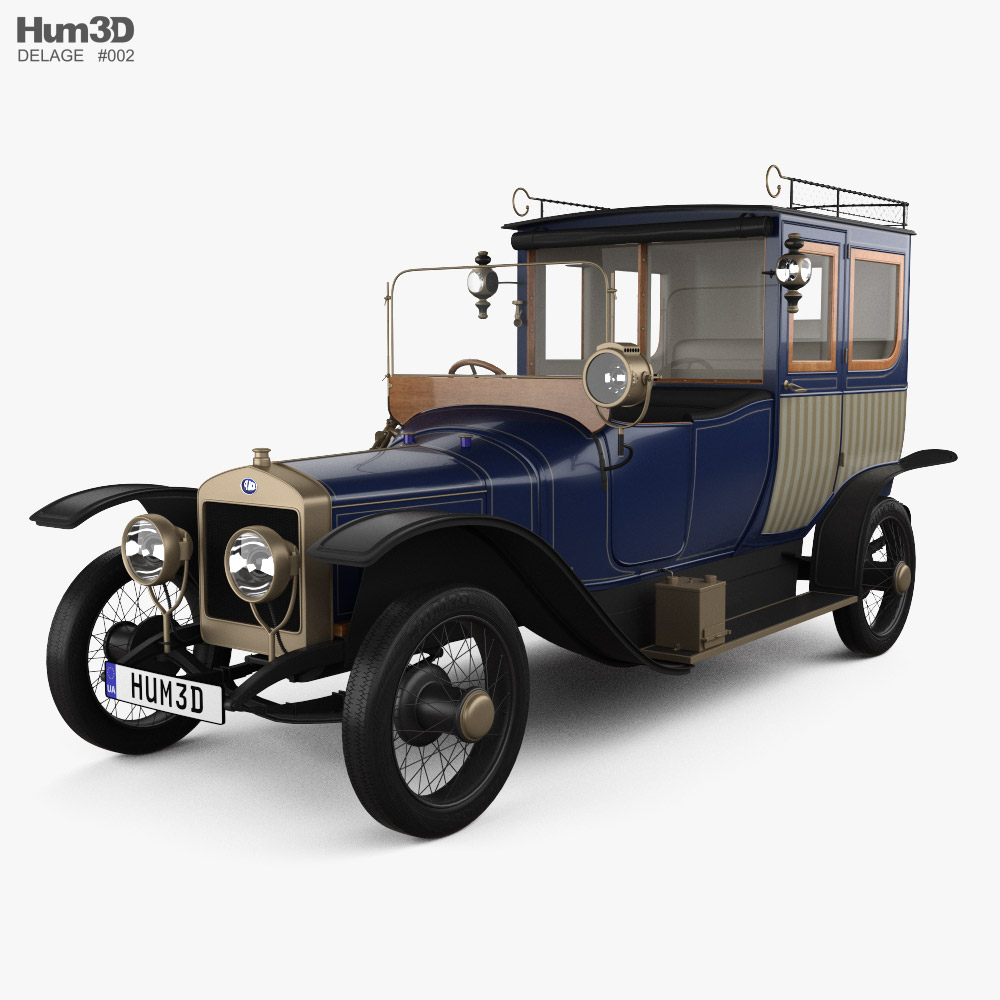 Delage Type A1 Gillotte Coupe 1914 3D model