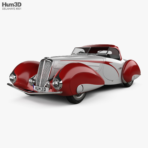 Delahaye 135M Figoni and Falaschi convertible 1937 3D model
