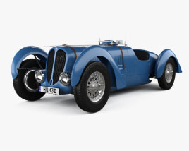 Delahaye 135C with HQ interior and engine 1937 3D model