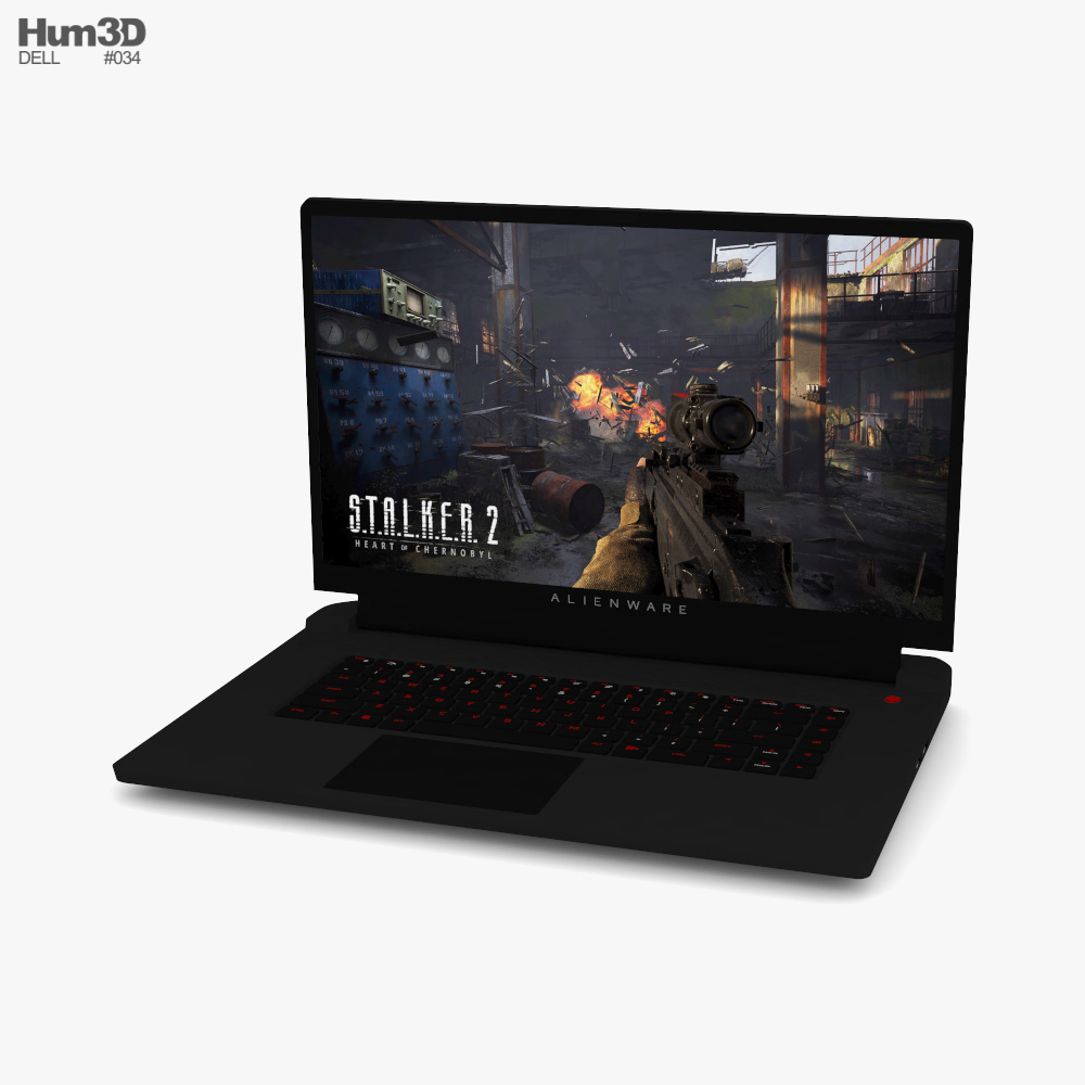 Dell Alienware M17 R5 Gaming Laptop 3D-Modell