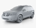 Dodge Journey R/T 2009 3D 모델  clay render