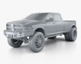 Dodge Ram 2015 3D模型 clay render
