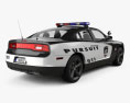 Dodge Charger Police 2012 3d model back view
