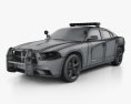 Dodge Charger Polizei 2011 3D-Modell wire render