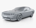 Dodge Challenger SRT8 2013 3d model clay render