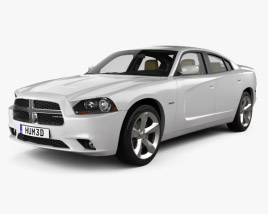 Dodge Charger (LX) 2011 з детальним інтер'єром 3D модель