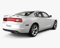 Dodge Charger (LX) 2011 with HQ interior 3d model back view