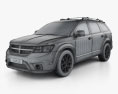 Dodge Journey 2014 3D-Modell wire render
