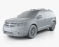 Dodge Journey 2014 3d model clay render