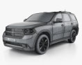 Dodge Durango 2015 3D 모델  wire render