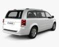 Dodge Grand Caravan 2014 3d model back view