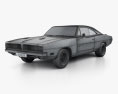 Dodge Charger RT 1969 3D模型 wire render
