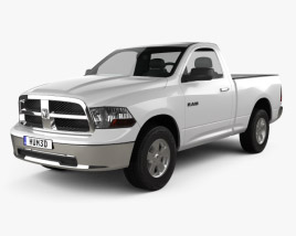 Dodge Ram 1500 Regular Cab SLT 6-foot 4-inch Box 2012 3D-Modell