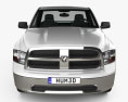 Dodge Ram 1500 Regular Cab SLT 6-foot 4-inch Box 2012 3D模型 正面图
