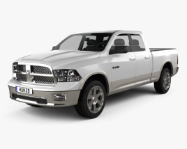 Dodge Ram 1500 Quad Cab Laramie 6-foot 4-inch Box 2012 3D-Modell
