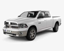 Dodge Ram 1500 Crew Cab Big Horn 5-foot 7-inch Box 2012 3D model