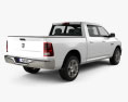 Dodge Ram 1500 Crew Cab Big Horn 5-foot 7-inch Box 2012 3D-Modell Rückansicht