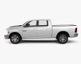 Dodge Ram 1500 Crew Cab Big Horn 5-foot 7-inch Box 2012 3D 모델  side view