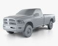 Dodge Ram 2500 Regular Cab ST 8-foot Box 2012 Modelo 3D clay render
