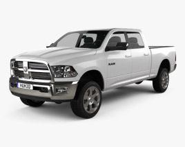 Dodge Ram 2500 Crew Cab Big Horn 6-foot 4-inch Box 2012 Modèle 3D