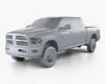 Dodge Ram 2500 Mega Cab Big Horn 6-foot 4-inch Box 2012 Modèle 3d clay render