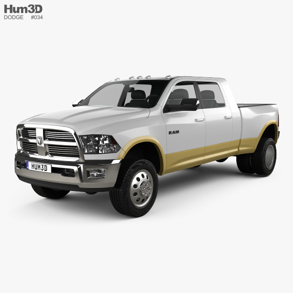 Dodge Ram 3500 Mega Cab Dually Laramie 6-foot 4-inch Box 2012 3D model