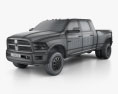 Dodge Ram 3500 Mega Cab Dually Laramie 6-foot 4-inch Box 2012 3D模型 wire render