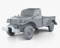 Dodge Power Wagon 1946 3D 모델  clay render