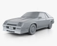 Dodge Charger L-body 1987 3d model clay render