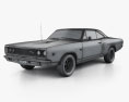 Dodge Coronet R/T Coupe 1968 3D модель wire render