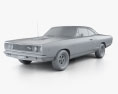 Dodge Coronet R/T Coupe 1968 3d model clay render