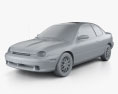 Dodge Neon Sport Coupe 1999 3d model clay render