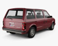 Dodge Caravan 1984 3d model back view