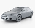 Dodge Stratus 2006 3D-Modell clay render